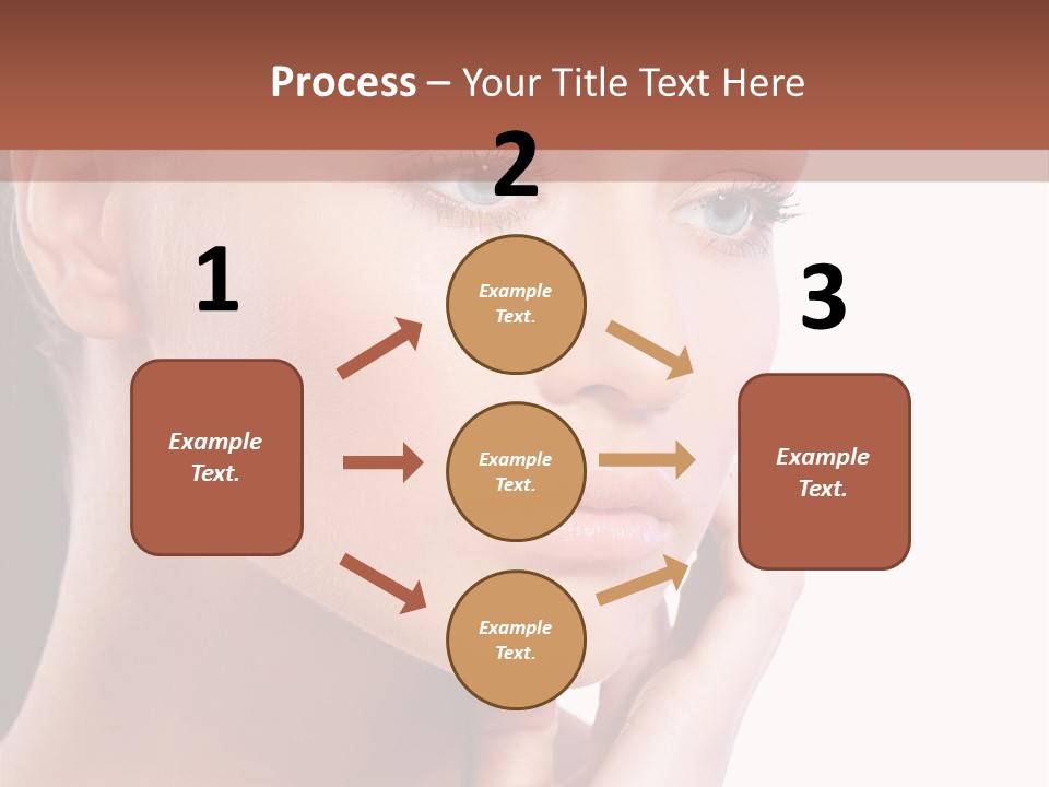 A Beautiful Woman With Blue Eyes Powerpoint Template PowerPoint Template