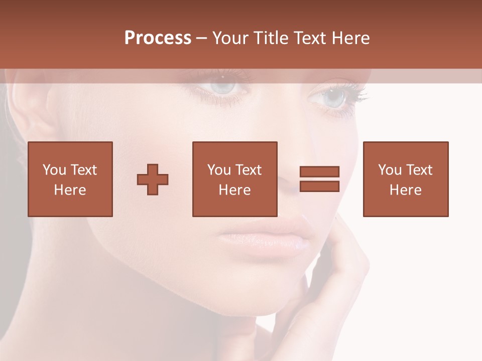 A Beautiful Woman With Blue Eyes Powerpoint Template PowerPoint Template