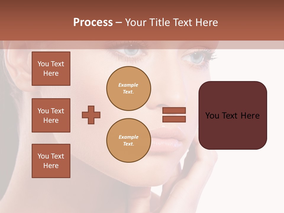 A Beautiful Woman With Blue Eyes Powerpoint Template PowerPoint Template