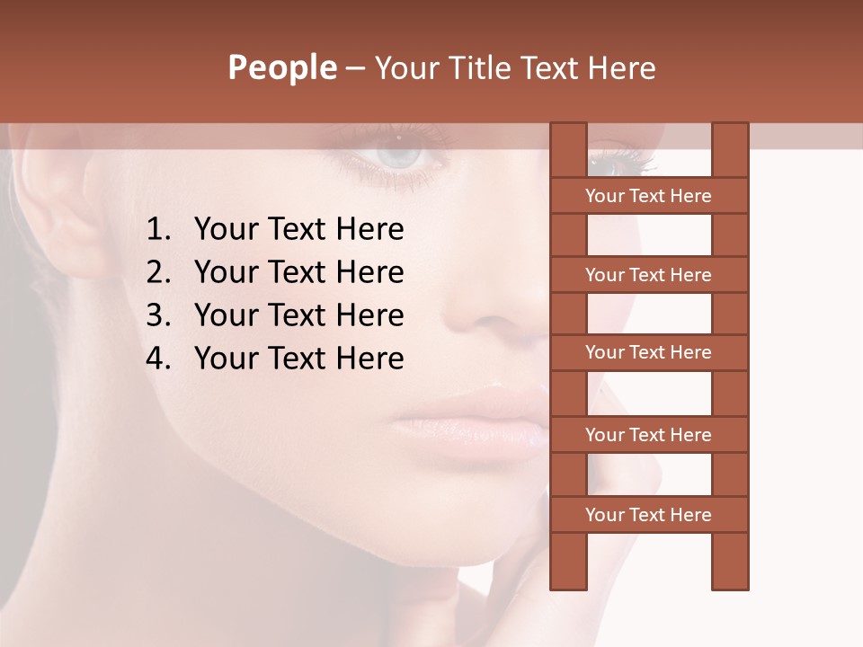 A Beautiful Woman With Blue Eyes Powerpoint Template PowerPoint Template