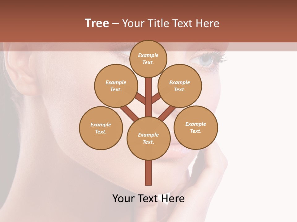 A Beautiful Woman With Blue Eyes Powerpoint Template PowerPoint Template