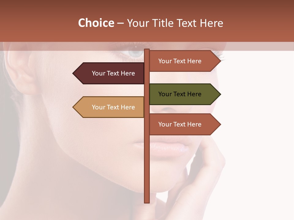 A Beautiful Woman With Blue Eyes Powerpoint Template PowerPoint Template