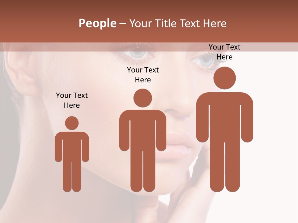 A Beautiful Woman With Blue Eyes Powerpoint Template PowerPoint Template