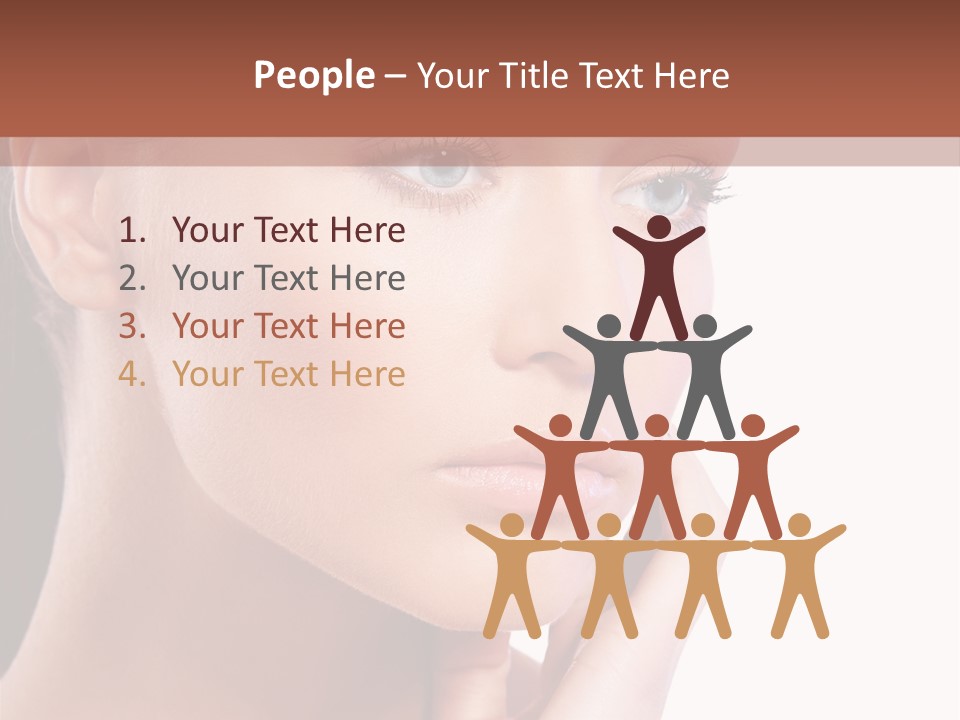 A Beautiful Woman With Blue Eyes Powerpoint Template PowerPoint Template