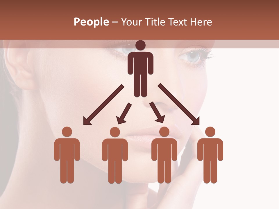 A Beautiful Woman With Blue Eyes Powerpoint Template PowerPoint Template