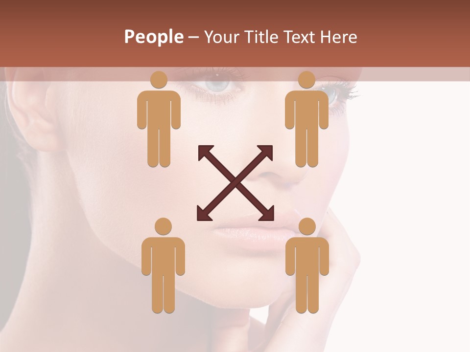 A Beautiful Woman With Blue Eyes Powerpoint Template PowerPoint Template