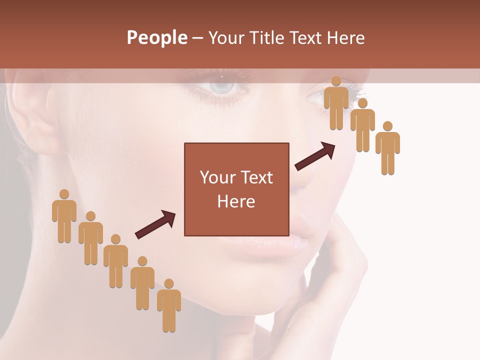 A Beautiful Woman With Blue Eyes Powerpoint Template PowerPoint Template