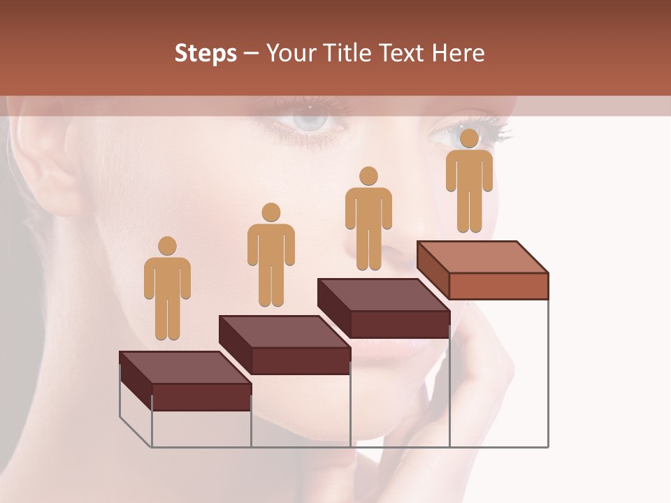 A Beautiful Woman With Blue Eyes Powerpoint Template PowerPoint Template