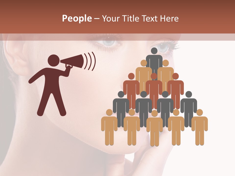 A Beautiful Woman With Blue Eyes Powerpoint Template PowerPoint Template