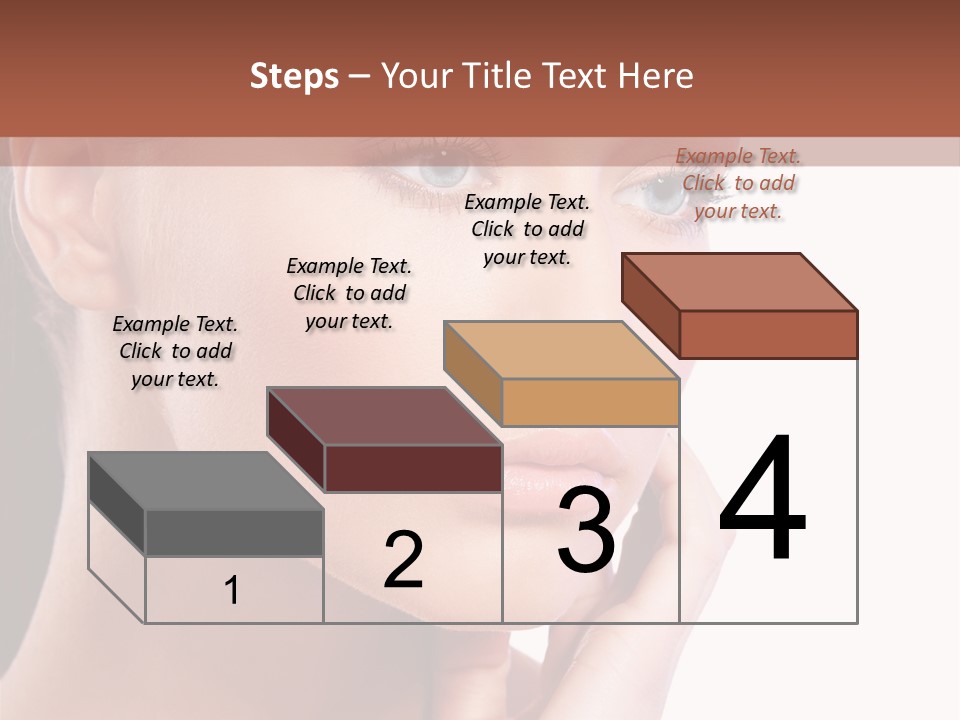 A Beautiful Woman With Blue Eyes Powerpoint Template PowerPoint Template