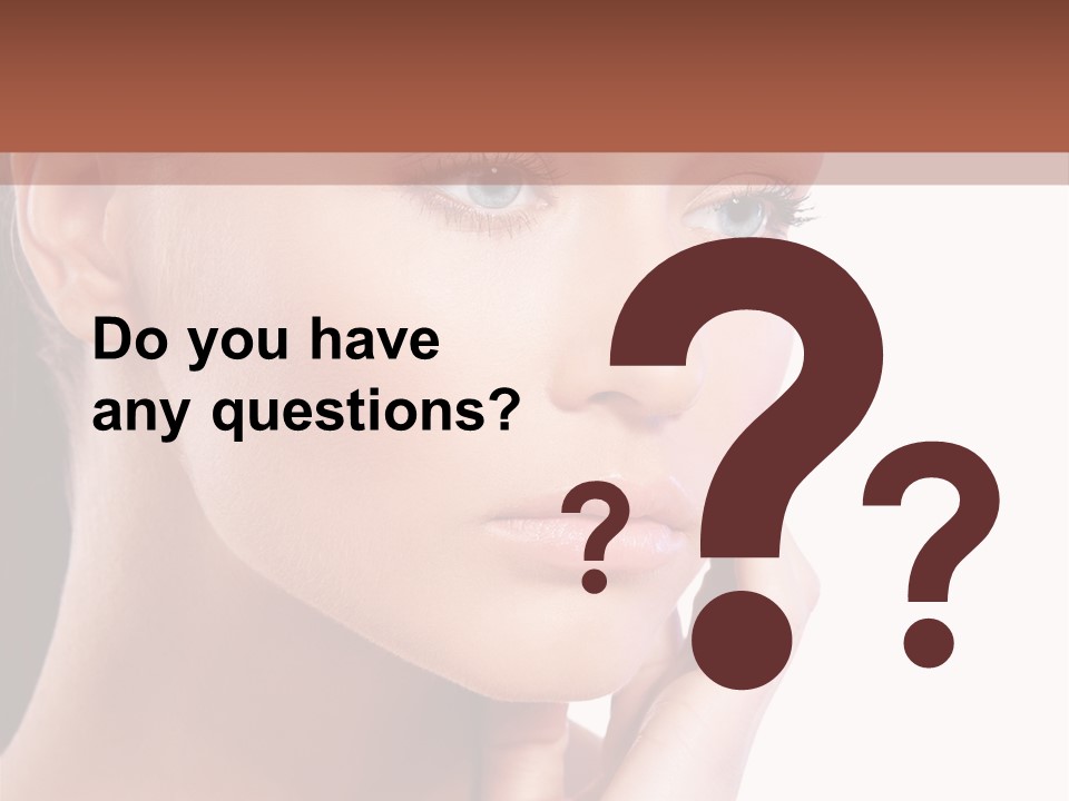 A Beautiful Woman With Blue Eyes Powerpoint Template PowerPoint Template