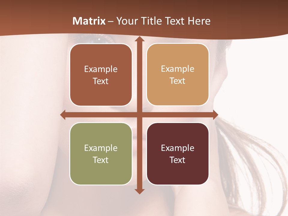 A Beautiful Woman Posing With Her Hands On Her Head PowerPoint Template