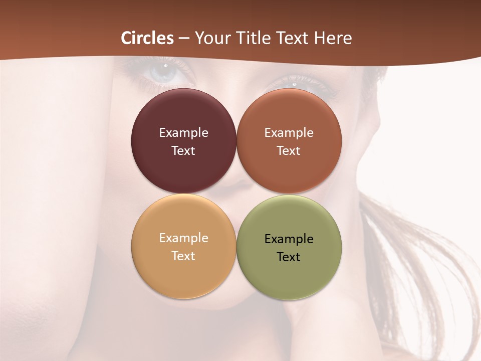 A Beautiful Woman Posing With Her Hands On Her Head PowerPoint Template