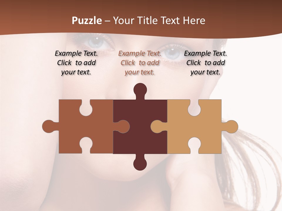 A Beautiful Woman Posing With Her Hands On Her Head PowerPoint Template