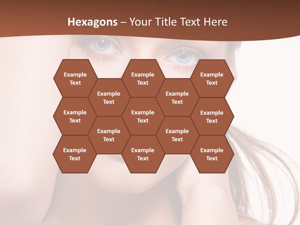 A Beautiful Woman Posing With Her Hands On Her Head PowerPoint Template