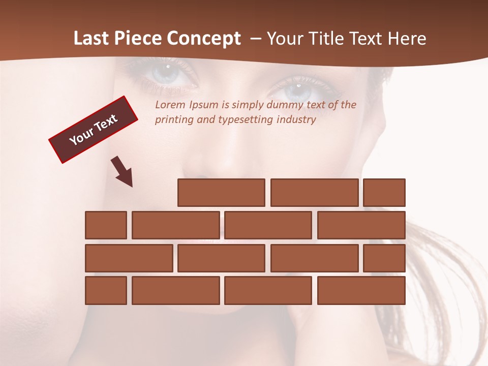 A Beautiful Woman Posing With Her Hands On Her Head PowerPoint Template