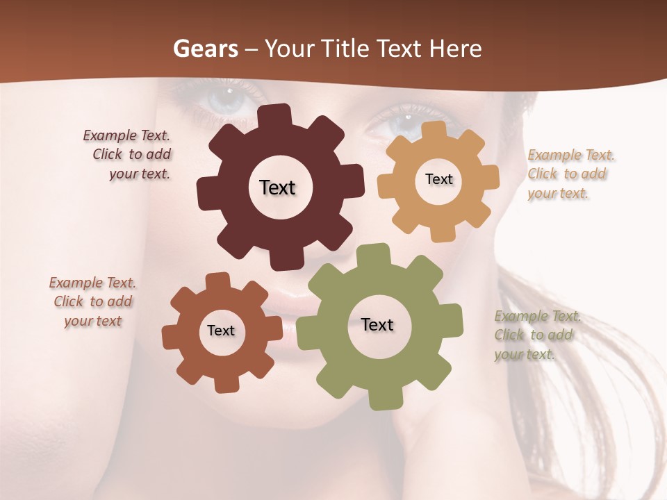 A Beautiful Woman Posing With Her Hands On Her Head PowerPoint Template