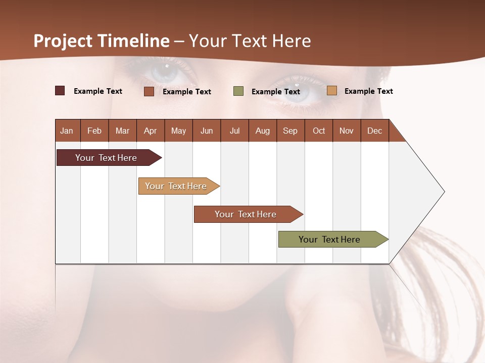A Beautiful Woman Posing With Her Hands On Her Head PowerPoint Template