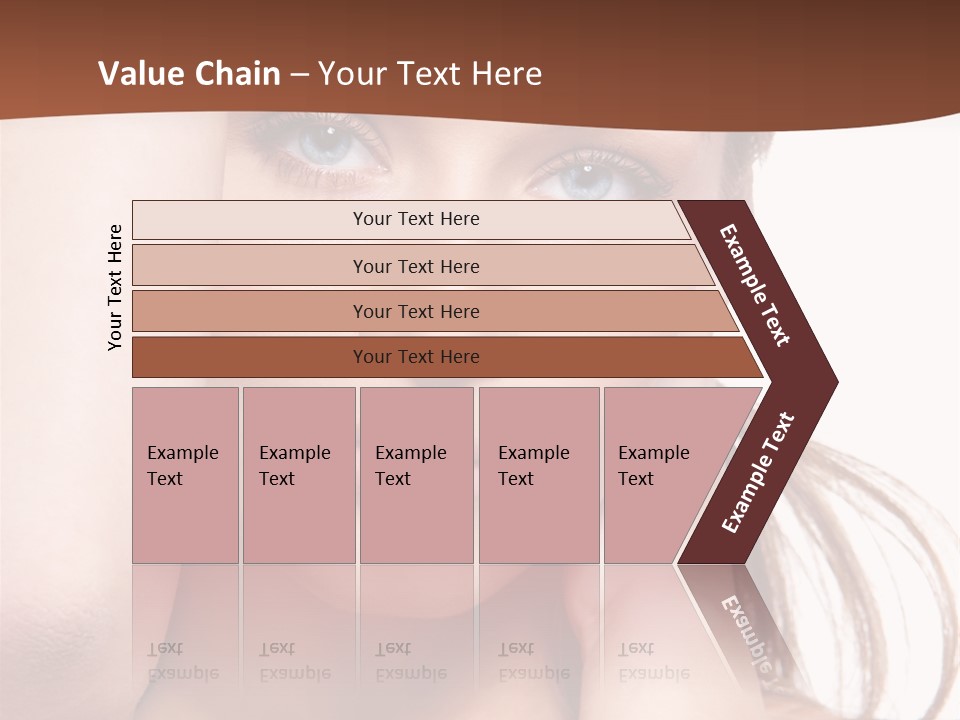 A Beautiful Woman Posing With Her Hands On Her Head PowerPoint Template