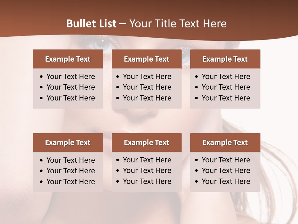 A Beautiful Woman Posing With Her Hands On Her Head PowerPoint Template