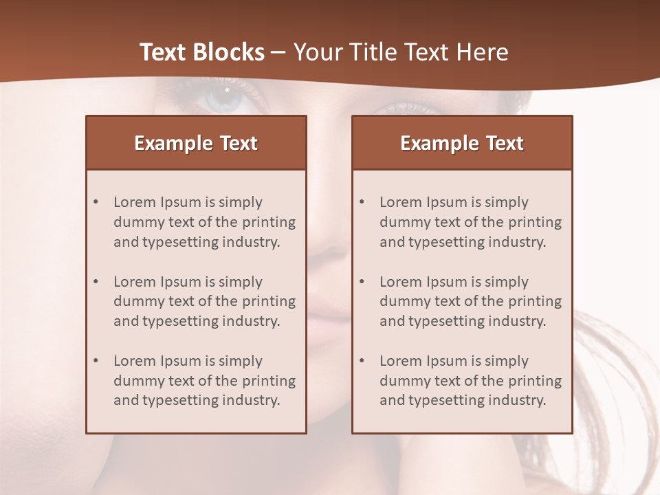 A Beautiful Woman Posing With Her Hands On Her Head PowerPoint Template