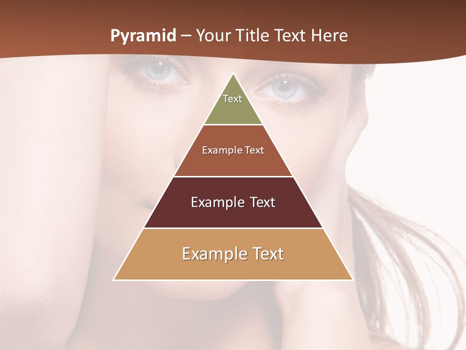 A Beautiful Woman Posing With Her Hands On Her Head PowerPoint Template