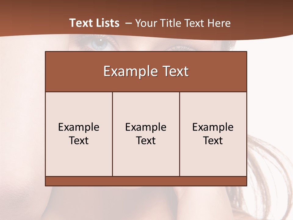 A Beautiful Woman Posing With Her Hands On Her Head PowerPoint Template