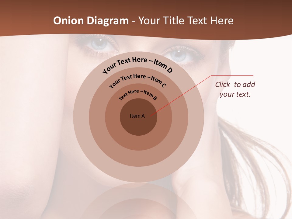 A Beautiful Woman Posing With Her Hands On Her Head PowerPoint Template