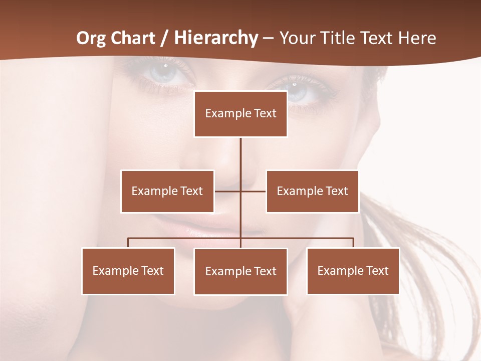 A Beautiful Woman Posing With Her Hands On Her Head PowerPoint Template