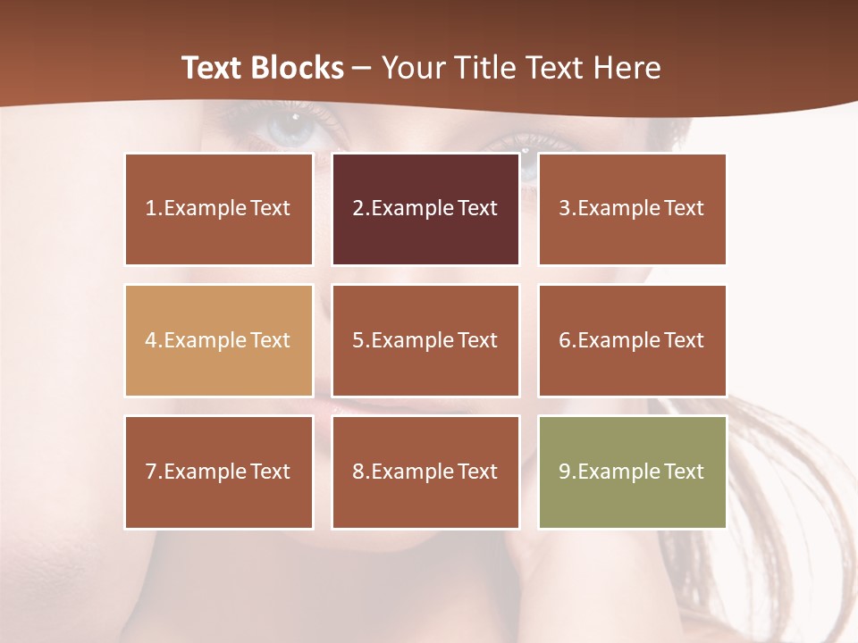 A Beautiful Woman Posing With Her Hands On Her Head PowerPoint Template