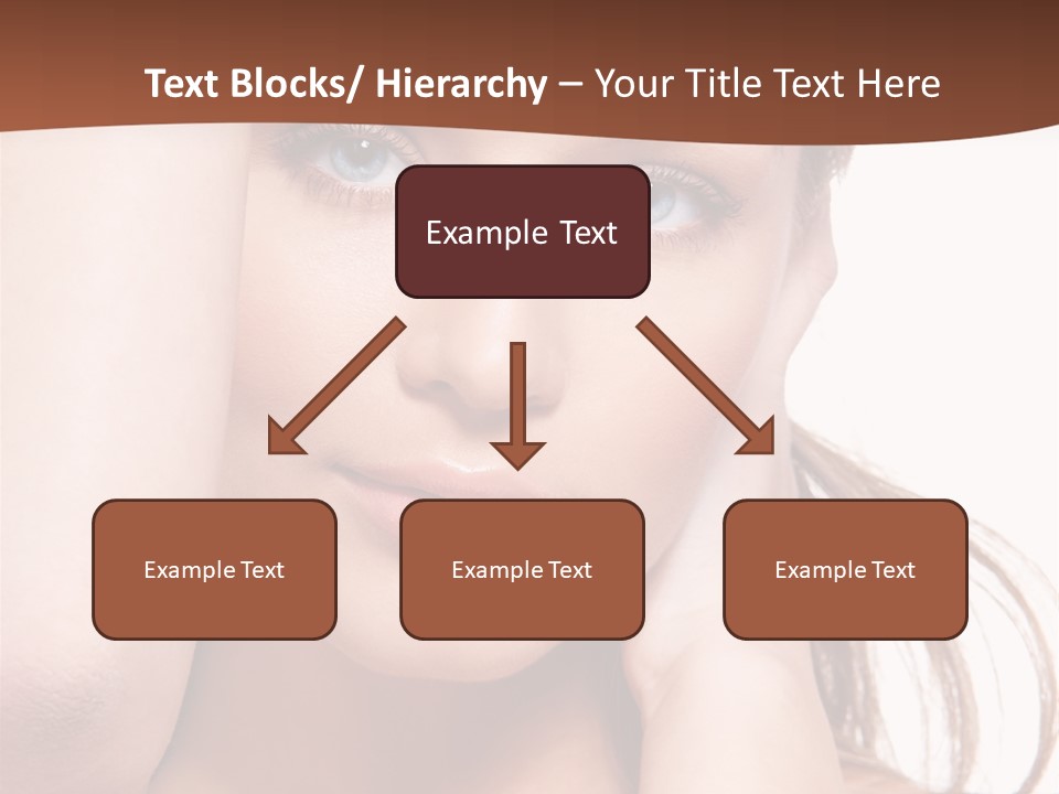 A Beautiful Woman Posing With Her Hands On Her Head PowerPoint Template