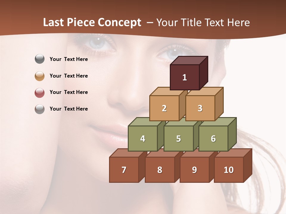 A Beautiful Woman Posing With Her Hands On Her Head PowerPoint Template