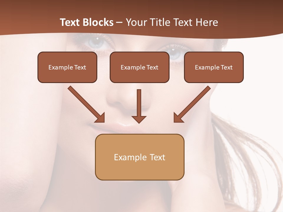 A Beautiful Woman Posing With Her Hands On Her Head PowerPoint Template