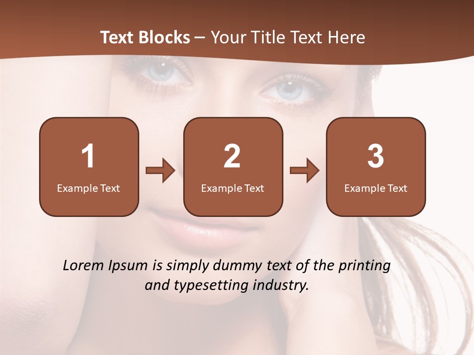 A Beautiful Woman Posing With Her Hands On Her Head PowerPoint Template