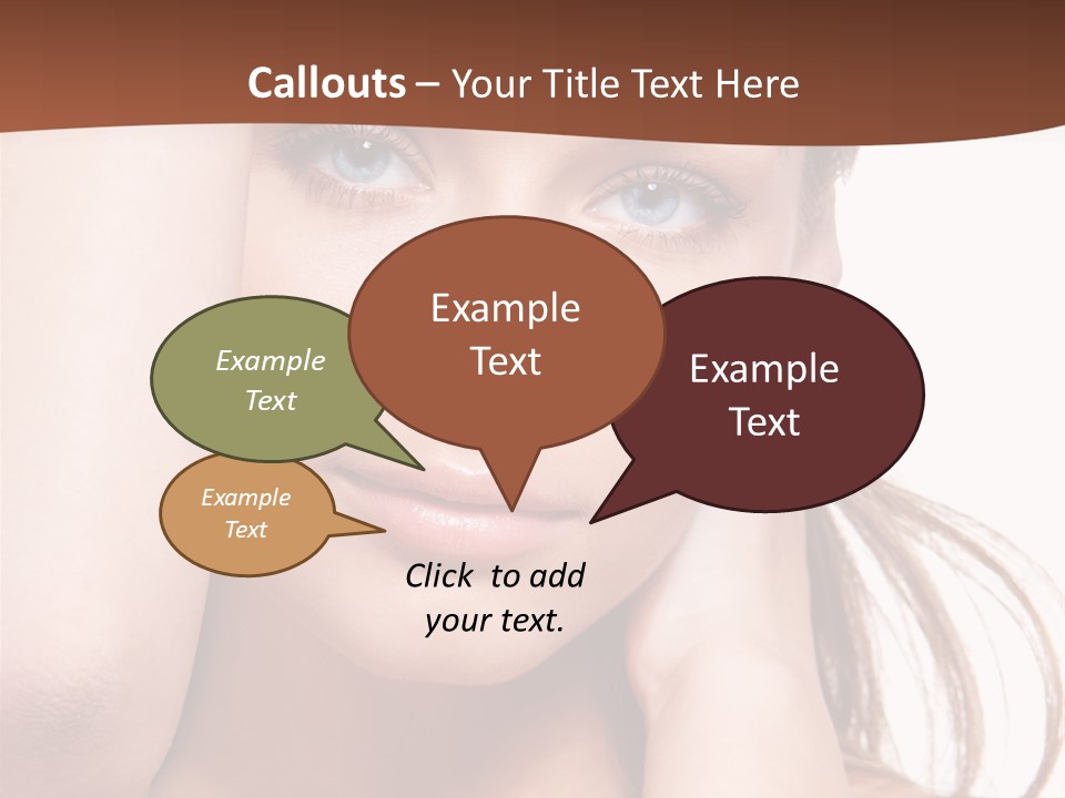 A Beautiful Woman Posing With Her Hands On Her Head PowerPoint Template