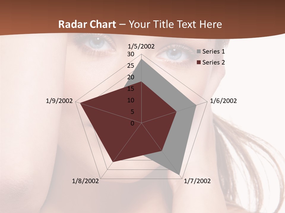 A Beautiful Woman Posing With Her Hands On Her Head PowerPoint Template