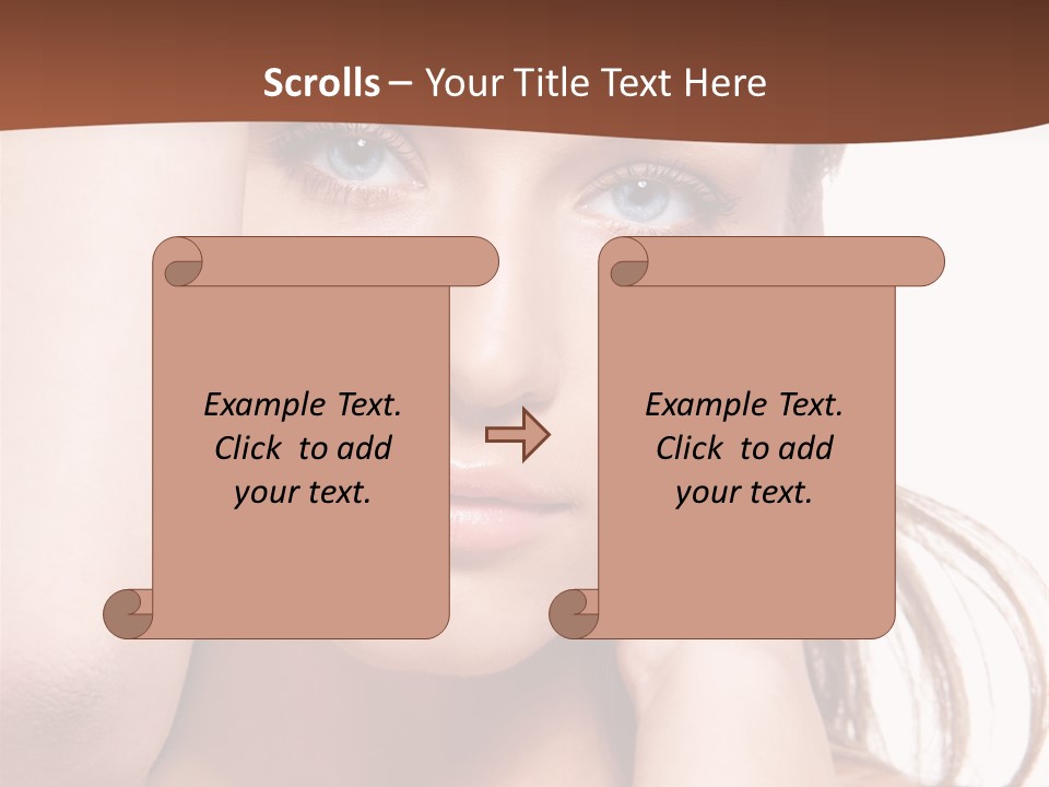 A Beautiful Woman Posing With Her Hands On Her Head PowerPoint Template