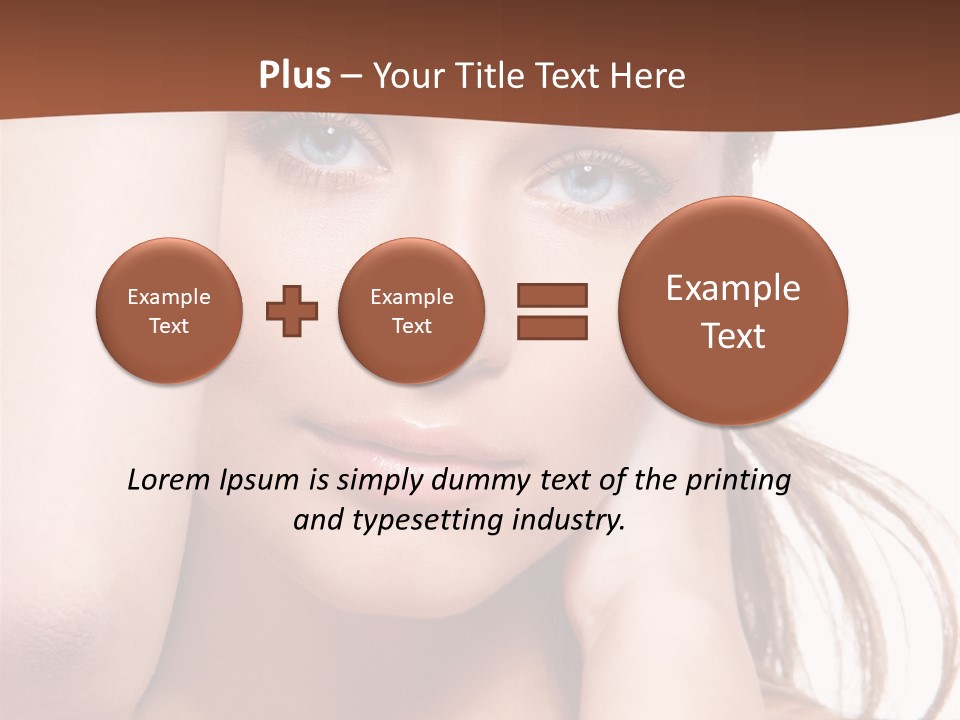 A Beautiful Woman Posing With Her Hands On Her Head PowerPoint Template