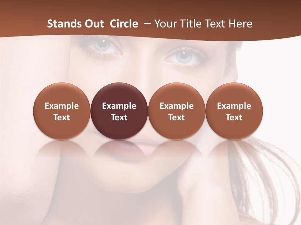 A Beautiful Woman Posing With Her Hands On Her Head PowerPoint Template