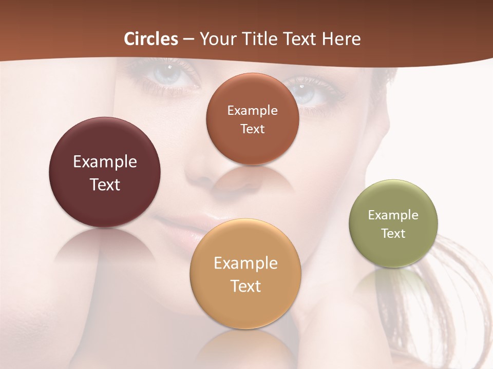 A Beautiful Woman Posing With Her Hands On Her Head PowerPoint Template