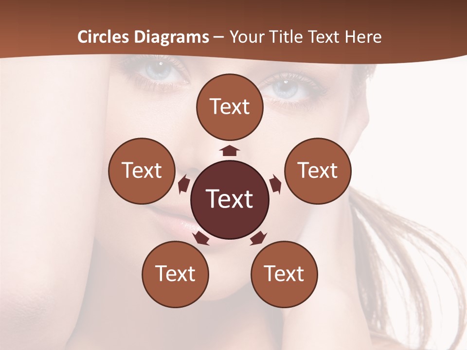 A Beautiful Woman Posing With Her Hands On Her Head PowerPoint Template