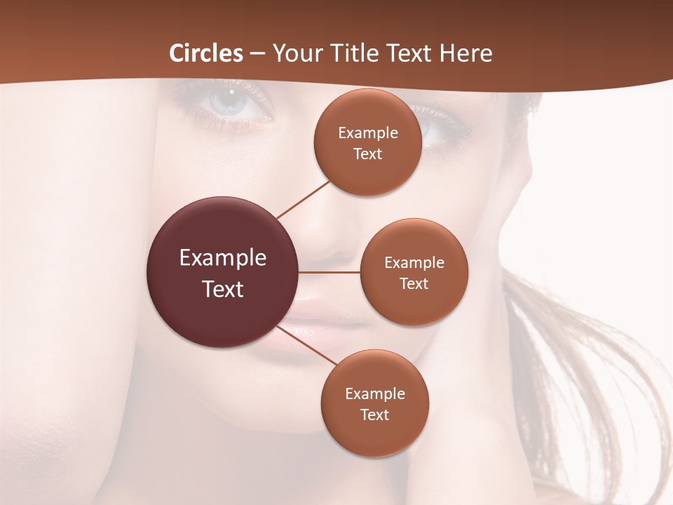 A Beautiful Woman Posing With Her Hands On Her Head PowerPoint Template