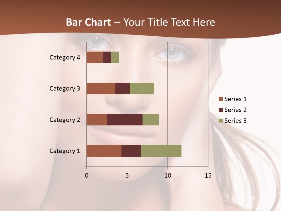 A Beautiful Woman Posing With Her Hands On Her Head PowerPoint Template