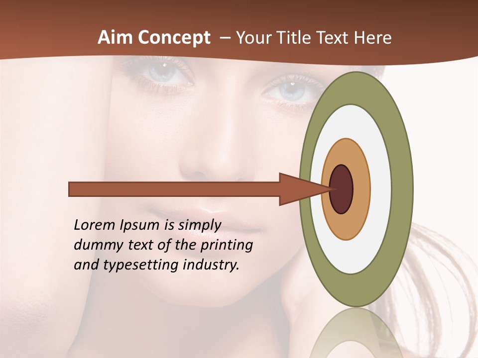 A Beautiful Woman Posing With Her Hands On Her Head PowerPoint Template