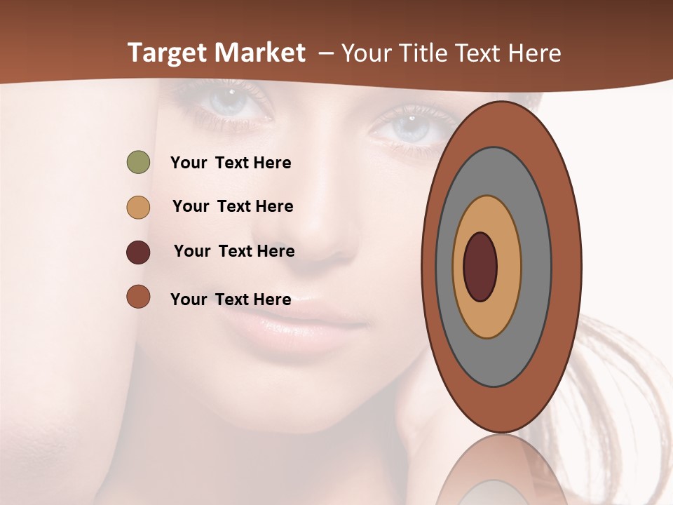 A Beautiful Woman Posing With Her Hands On Her Head PowerPoint Template