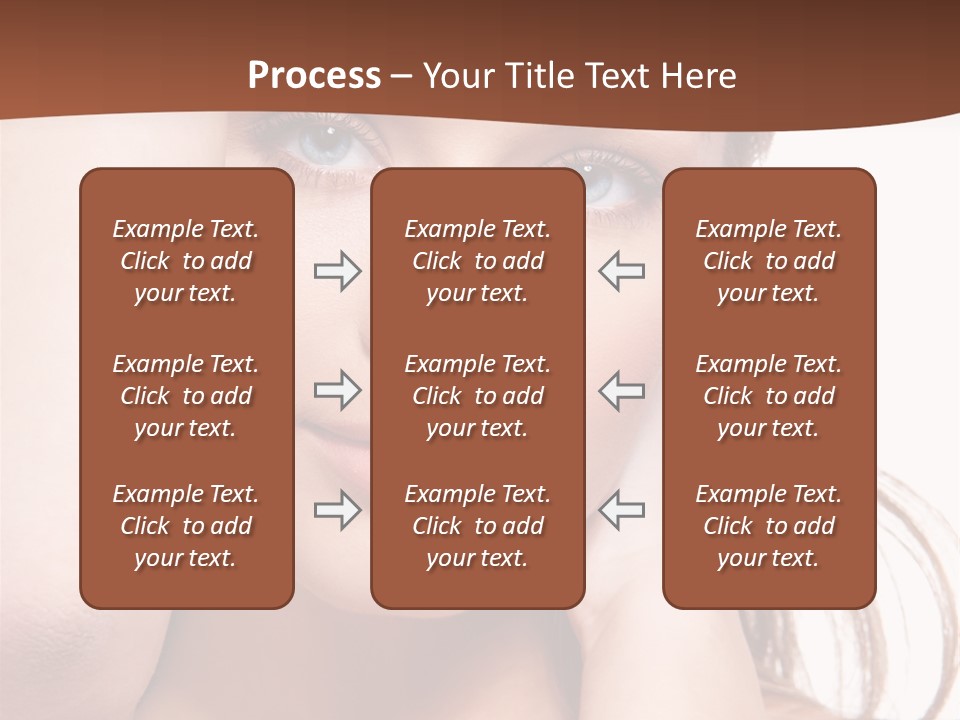 A Beautiful Woman Posing With Her Hands On Her Head PowerPoint Template