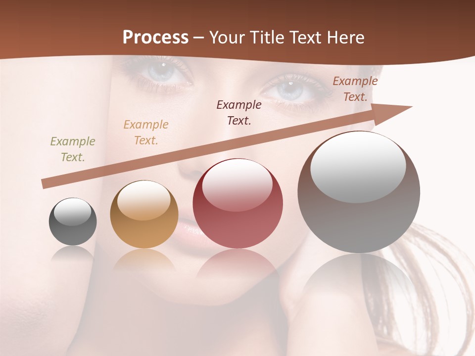 A Beautiful Woman Posing With Her Hands On Her Head PowerPoint Template