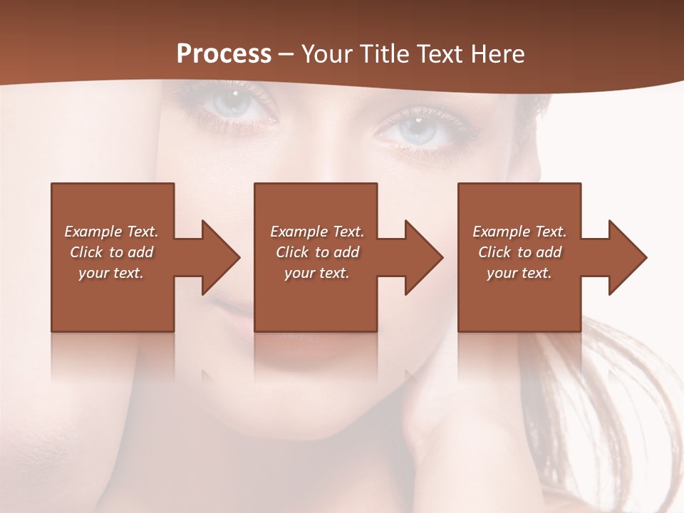 A Beautiful Woman Posing With Her Hands On Her Head PowerPoint Template