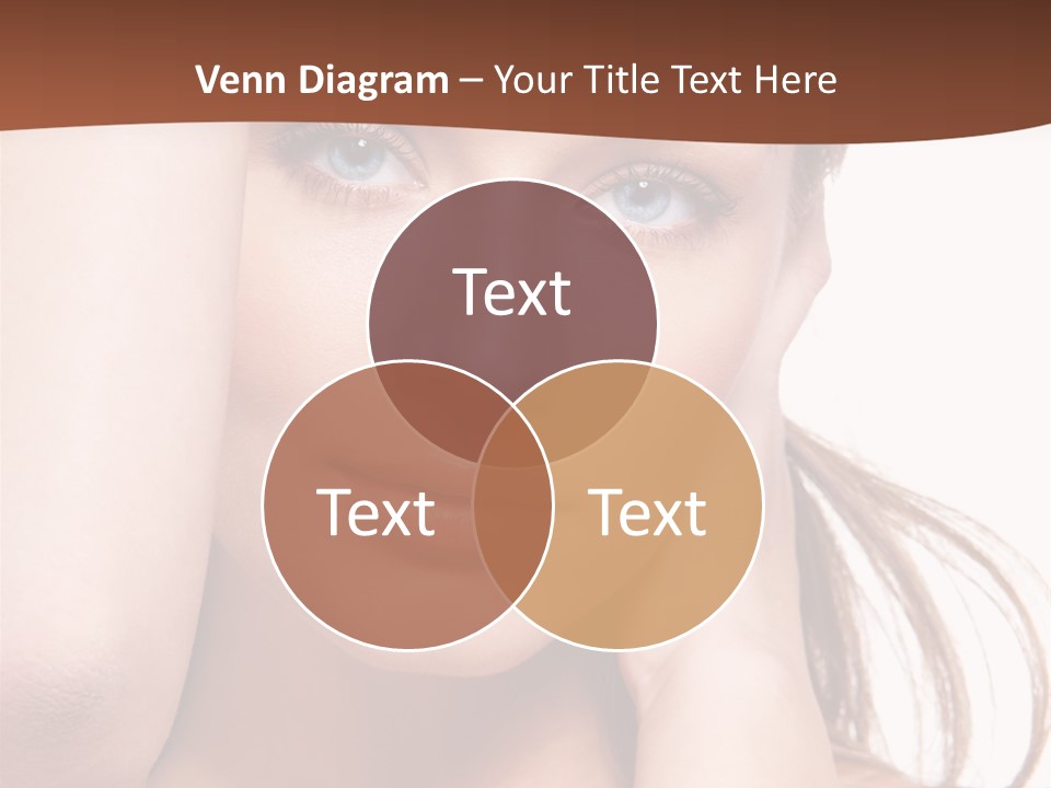 A Beautiful Woman Posing With Her Hands On Her Head PowerPoint Template