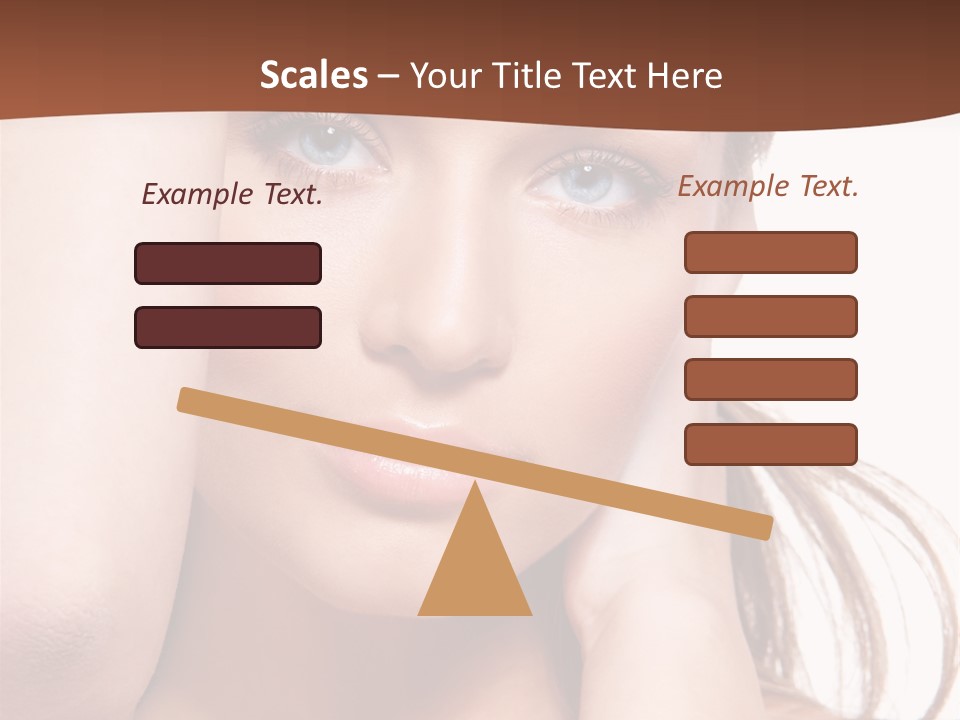 A Beautiful Woman Posing With Her Hands On Her Head PowerPoint Template